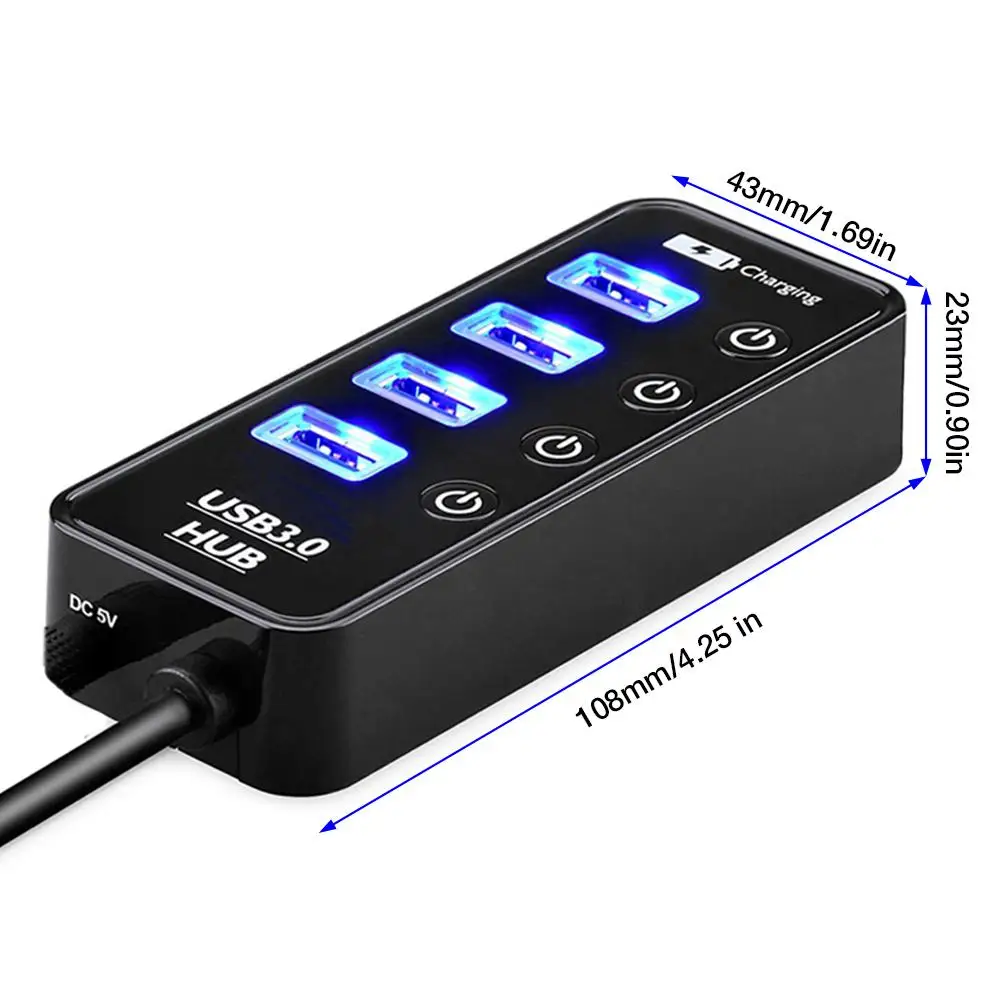 Высококачественный usb хаб 4 портовый USB 3 0 концентратор адаптер с переключателями
