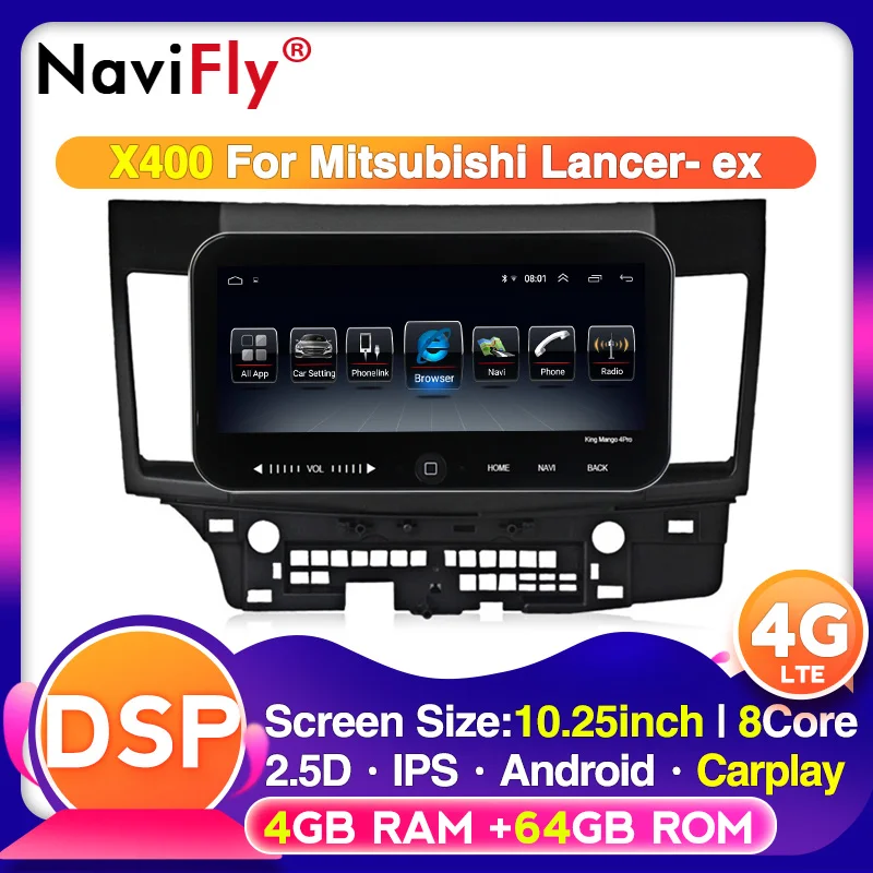 Автомобильный мультимедийный проигрыватель для Mitsubishi Lancer 10 25 2007 2008 2009 2010 2011 2012 4G Wi