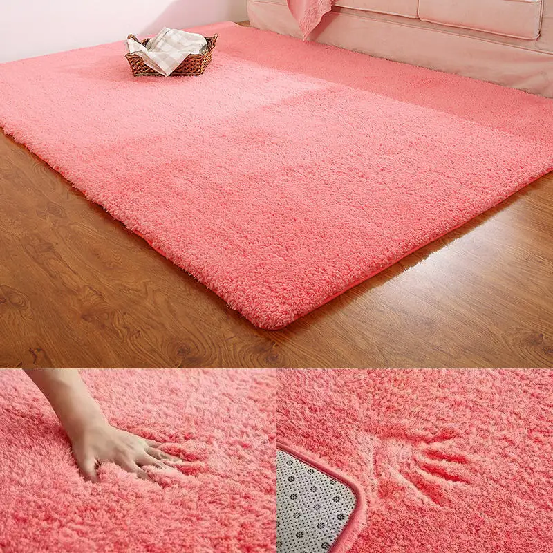 Ковер для гостиной однотонный ковер пушистый мягкий домашний декор белый