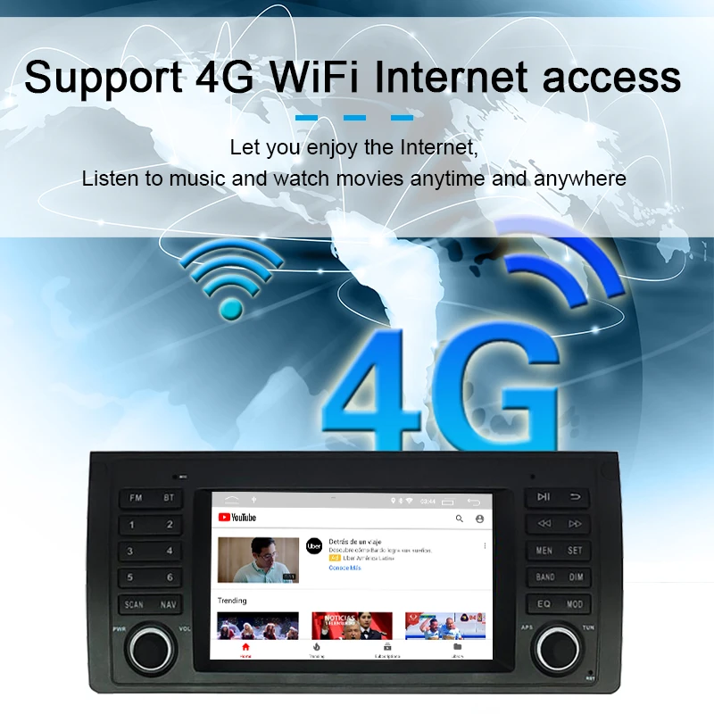 7 &quotAndroid 10 автомобильный радиоприемник с навигацией GPS player для bmw E39 X5 M5 E53 Canbus bluetooth