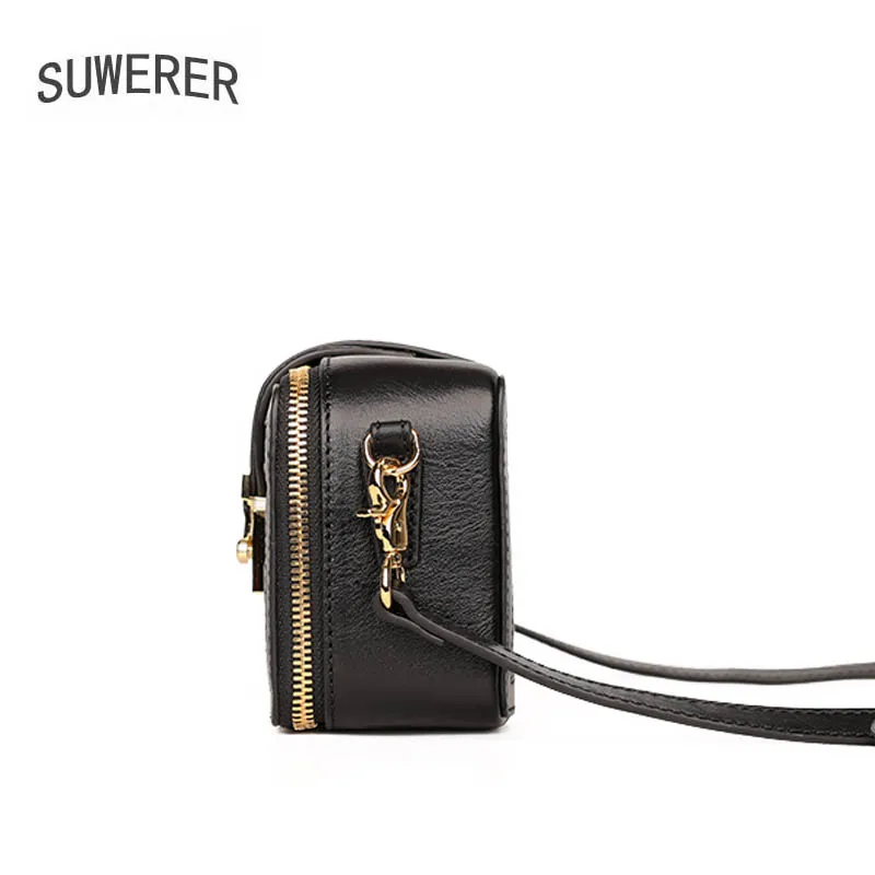 

SUWERER New Women Genuine Leather Leather Bag Fashion Luxury Handbags Women Bags Designer Famous Brand Real Cowhide Female Bag