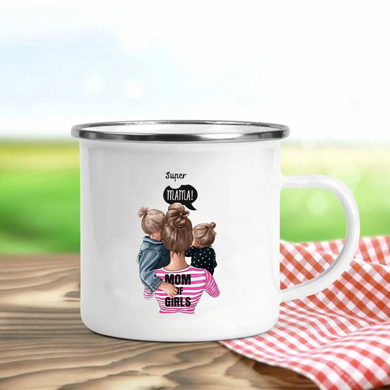 Super Mom Print Mugs Creative Coffee Tea Cups Mom Life Drinks Dessert  Breakfast Milk Cup Enamel Mugs Handle Drinkware Best Gifts - Lorrie Ann  Photography