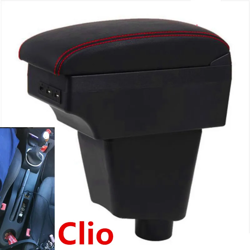 Для Renault Clio 3 Captur подлокотник коробка центральный магазин содержимое коробка с USB интерфейсом