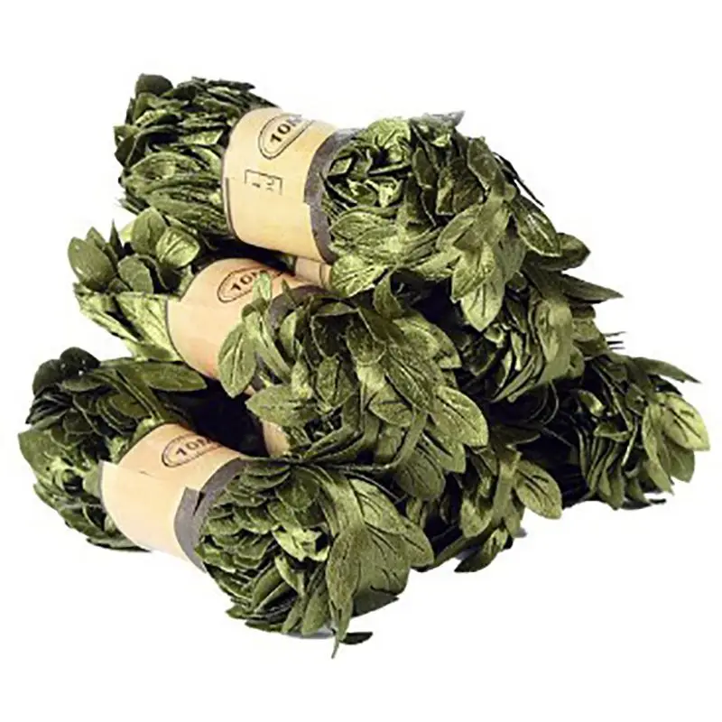 Джутовая веревка с имитацией листьев искусственный джутовый лист Смешанная