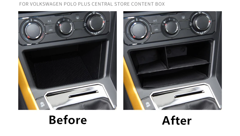 Коробка для хранения центральной консоли для VW POLO Plus GTI dashboard Tidying box Для VW аксессуары для POLO BLACK