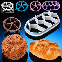 2pieces bread molds fan shape plastic dough pastry cutter homemade bread cookie biscuit press moulds kitchen pastry baking tools