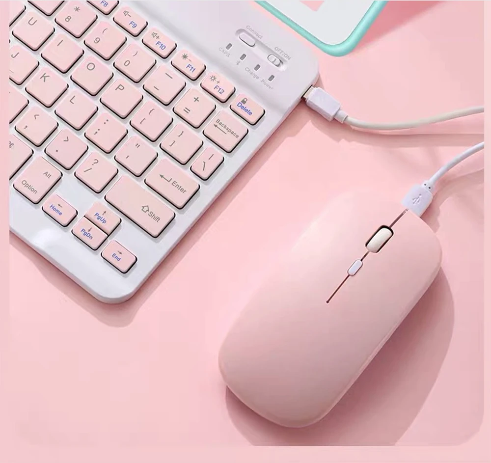 Беспроводная мини клавиатура Bluetooth для ipad телефона планшета iPad и мышь Samsung Xiaomi