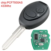 433mhz 2 buttons remote car key fob with pcf7930as chip keyless entry transmitter auto key for land rover discovery 2 td4 td5