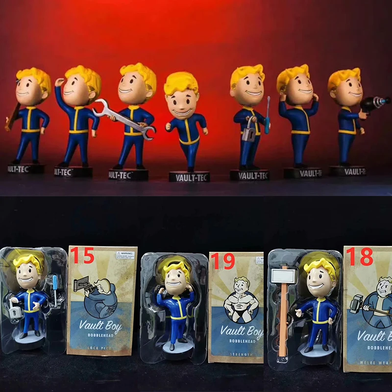Fallout Vault Boy Кукла с бобальной головой из ПВХ фигурка героя игрушка игровые фигурки