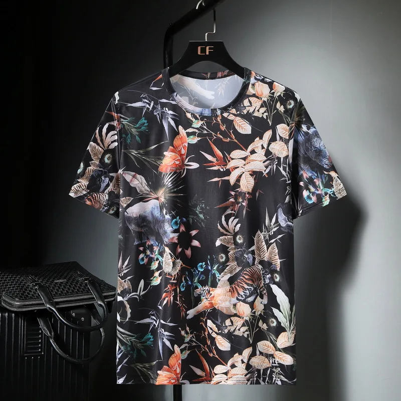 

New Arrival Spring Summer Style Large Mens Short Sleeve Men T Shirt Knitted O-neck Plus Size 3XL 4XL 5XL 6XL 7XL 8XL 9XL 10XL