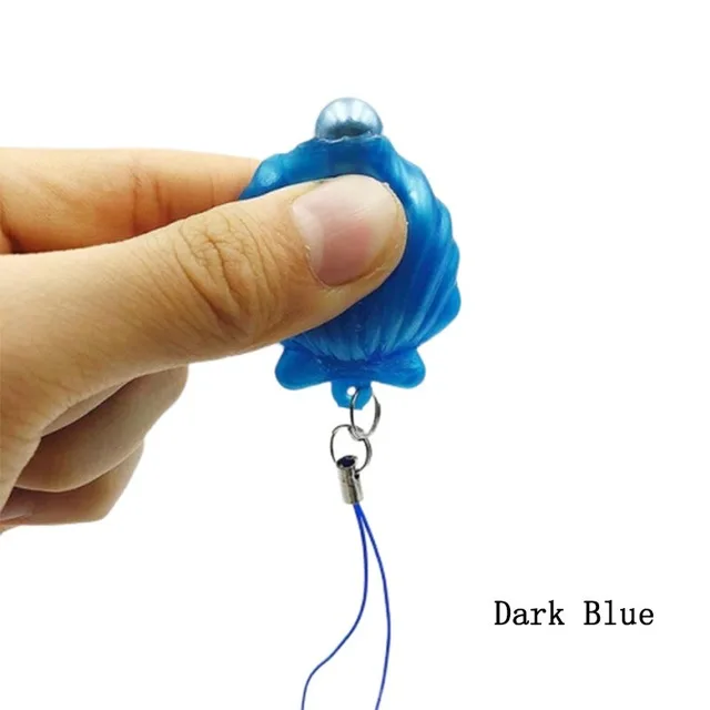 Dark Blue Мягкое бесконечное сжимающее антистресс в виде ракушки игрушка Экспрессия брелок Подвеска орнамент снятие стресса декомпрессия игрушки антистресс - Цвет: Dark Blue