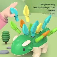 new cute dinosaur splicing toys early education interactive toy color shape matching recognition puzzle toys for children baby