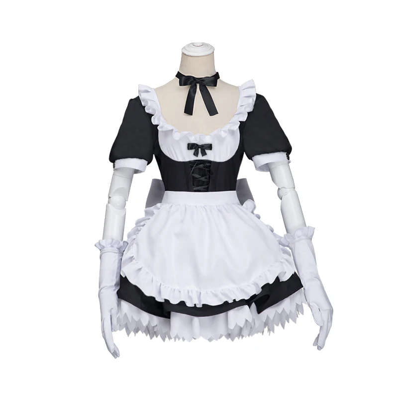 Костюм для косплея по мотивам судьбы д/ф дэнк фартук Униформа платье горничной