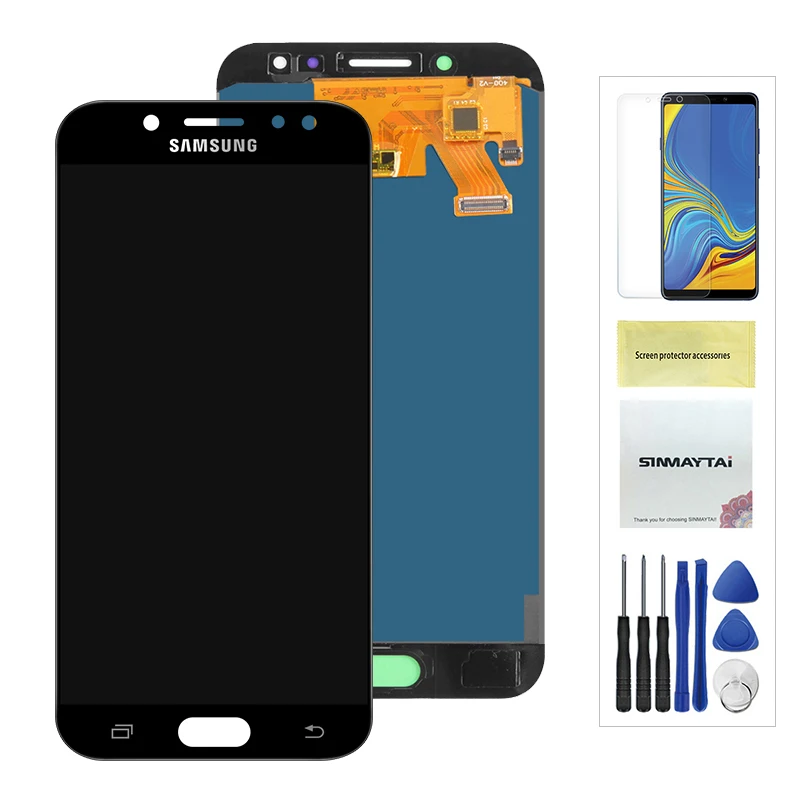 Adjustable Black Регулируемый ЖК-Дисплей Galaxy J530 для samsung J5, сенсорный экран, дигитайзер J5 Pro J530 J530F, ЖК-дисплей 5,2 дюйма - Цвет: Adjustable Black