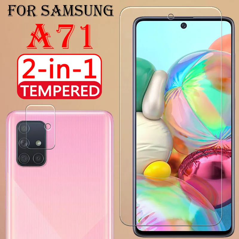 Стеклянный объектив для камеры 2 в 1 A 71 51 чехол Samsung Galaxy A71 протектор экрана