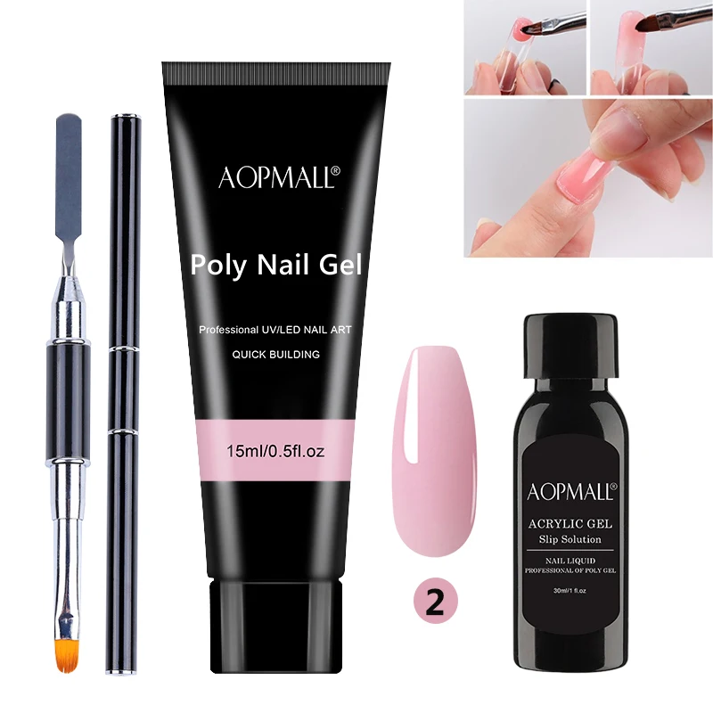 AOPMALL®Набор полигелей для наращивания ногтей 15 мл Гель-лак быстрого УФ