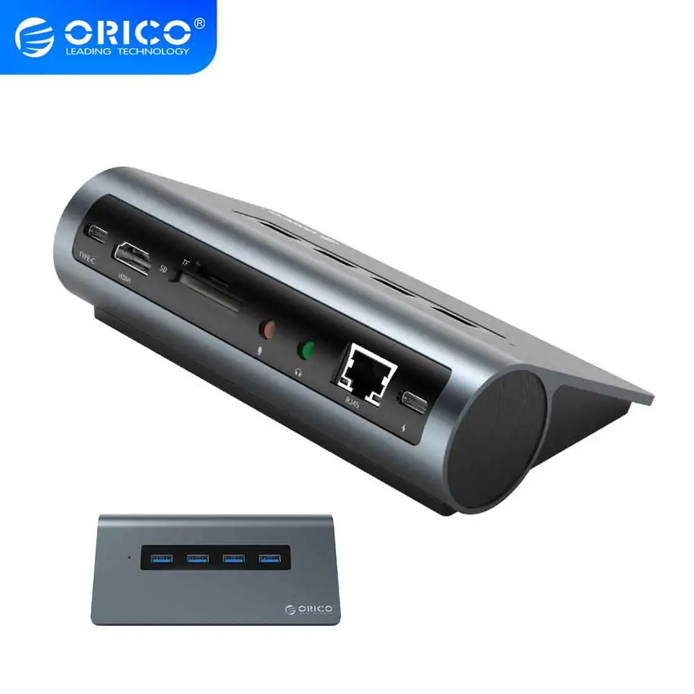 ORICO Type C концентратор USB к мульти HDMI совместимый USB3.0 PD 60 Вт зарядка RJ45 кардридер