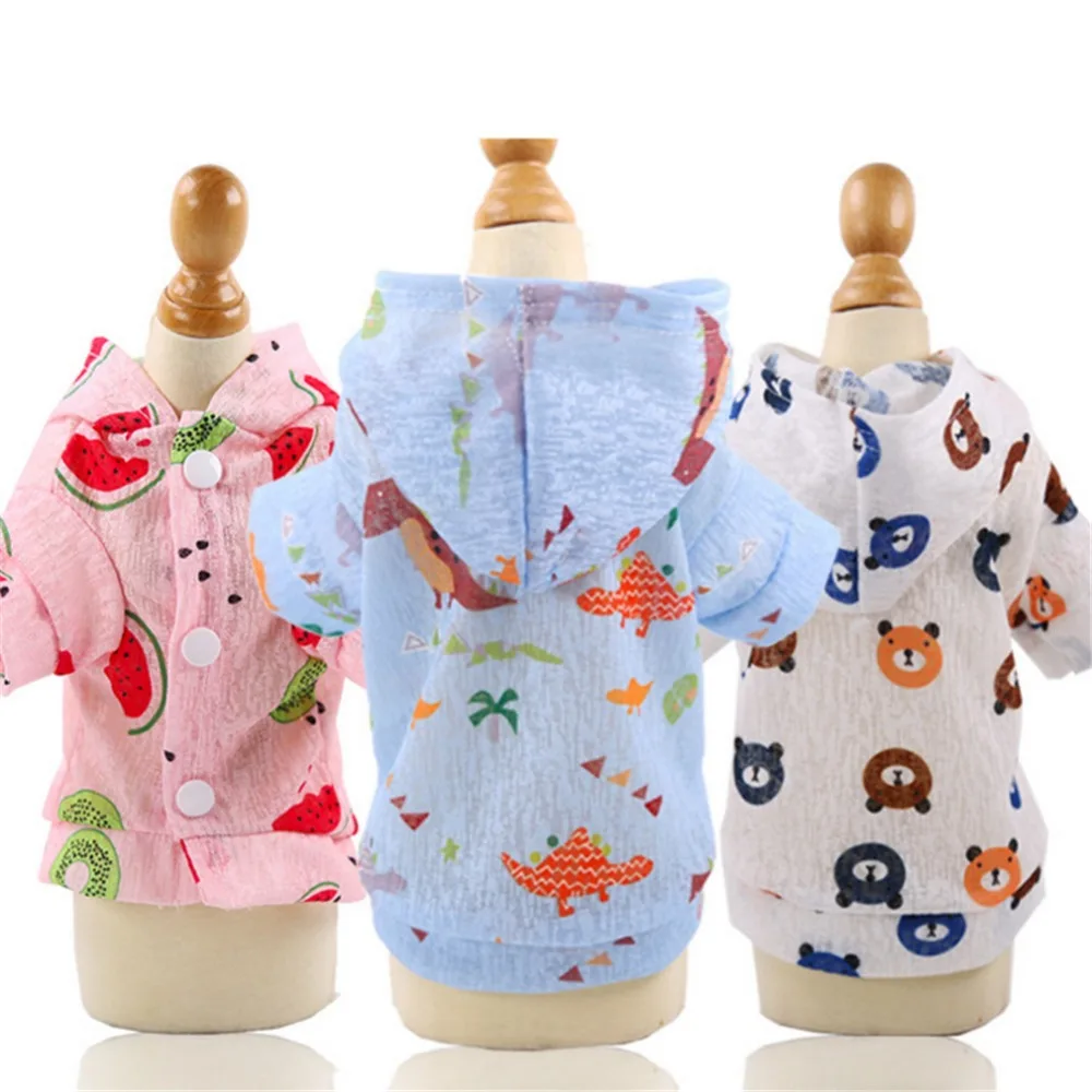 

Dog Sun Protection Clothing New Summer Thin Two Feet Pet Clothes Breathable Comfortable Teddy Puppy Outdoor Beach Costume