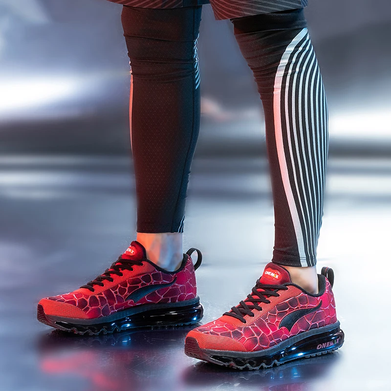 ONEMIX New Style Men Running Shoes Outdoor Leather Jogging Trekking Sneakers Summer Breathable Mesh Athletic Women Sport Shoes