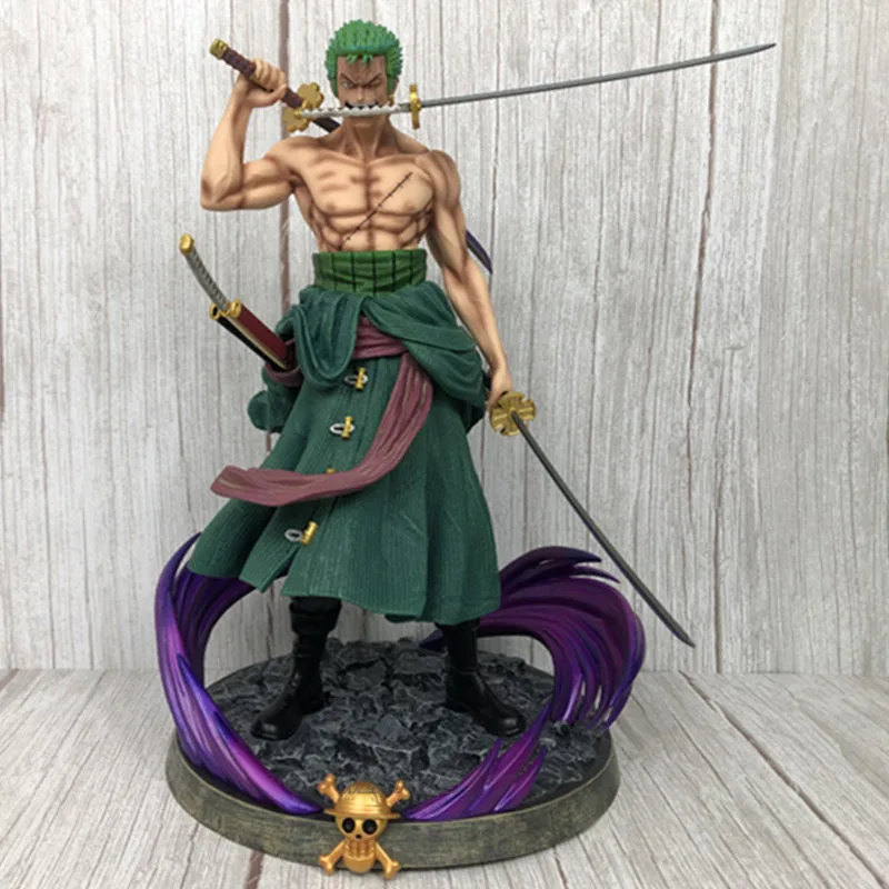 Buy 17 230 00 30 Off 38 センチメートルワンピースロロノア ゾロ像 3 千世界バトルフォームゾロアクションフィギュア デスク装飾コレクション模型玩具