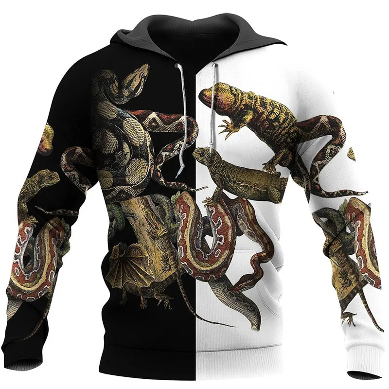 

Новейшая красивая рубашка с 3D принтом рептилии, модная толстовка на молнии