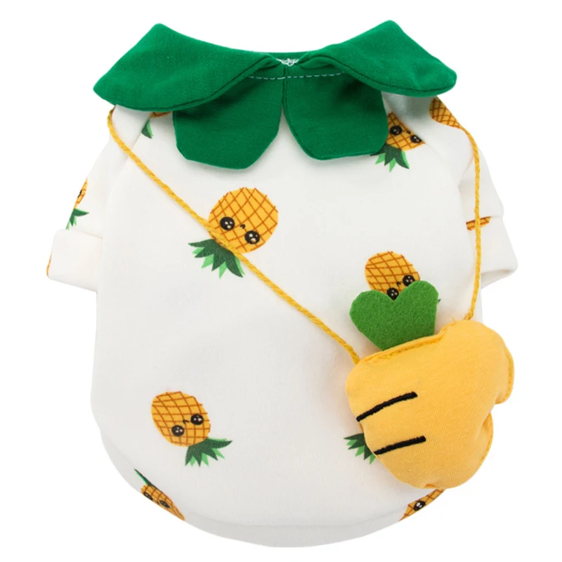 

Новый осенне-зимний милый свитер щенок стерео Рюкзак с ананасами Милая воздухопроницаемая одежда для домашних животных кошка Чихуахуа