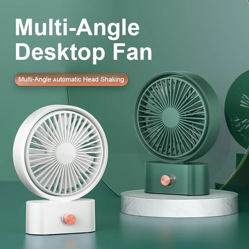 

Personal Desk Mini Fan 2021 New Creative Usb Charging Portable Configuration Convenient Desktop Humidifying Shaking Head Fan