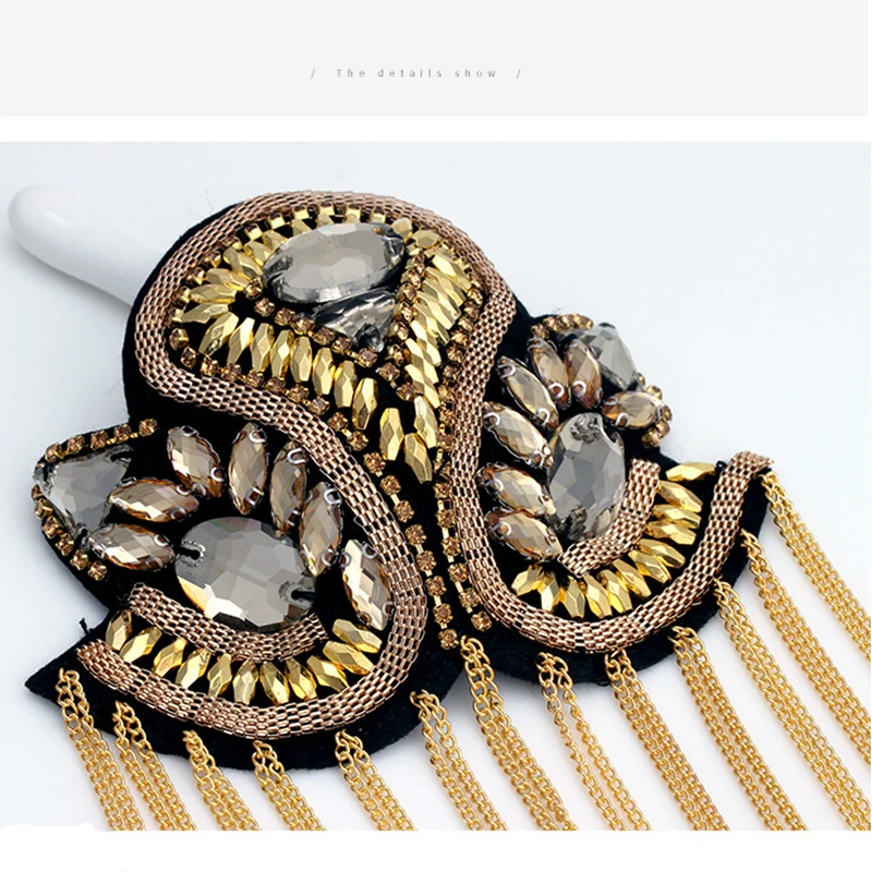 2 шт. ручная работа эполетка кисточка большая Наплечная брошь эполеты шипы