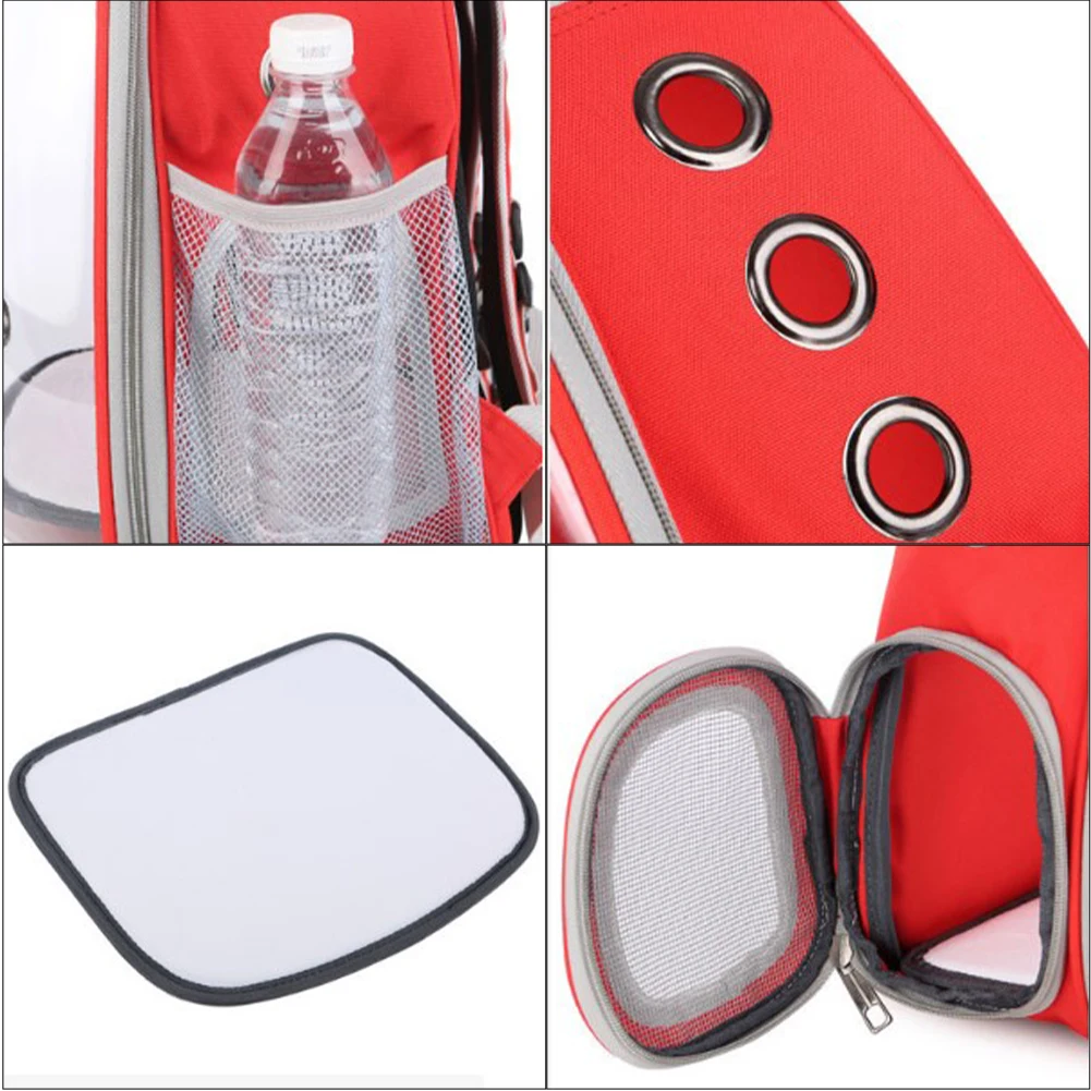 

Pet Portable Carrier Backpack Porous Mesh Ventilation Design Comfortable And Durable Space Capsule Travel Cat Bag Transparent