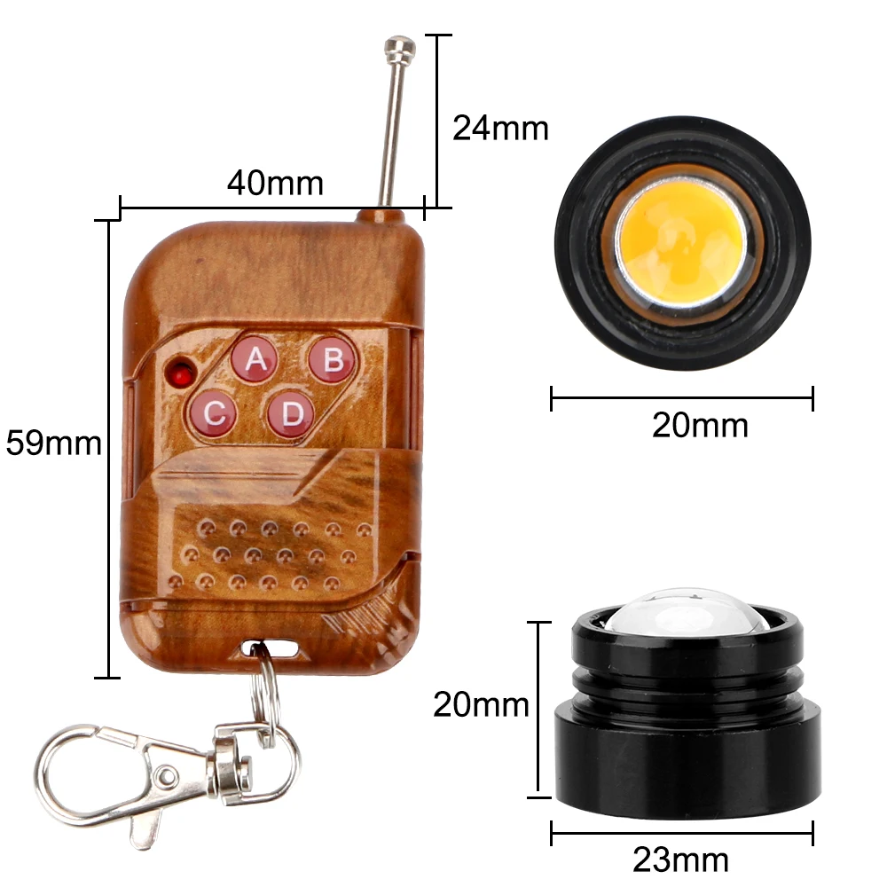 

Car Daytime Running Light 12V Wireless Remote Control 4 in 1 LED Car Eagle Eye Light Emergency Warning Strobe Flash Light
