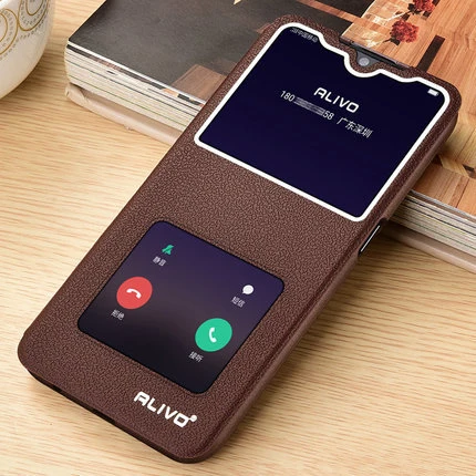 Brown Для Coque OPPO Realme XT кожаный чехол с окошком для просмотра Книга Стенд флип чехол для OPPO Realme X2 XT 6," RealmeXT x t чехол для телефона s - Цвет: Brown