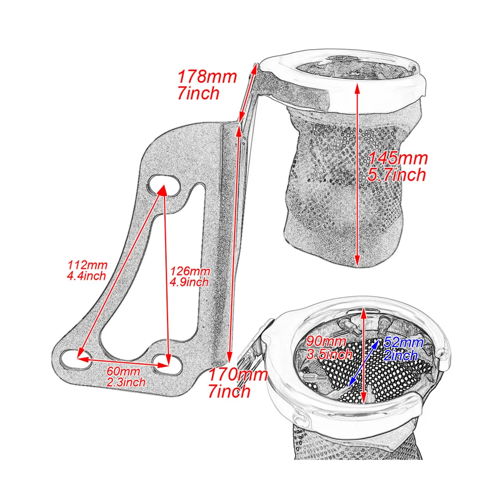 Задний пассажирский держатель для стакана напитков на мотоцикл черный руль Harley