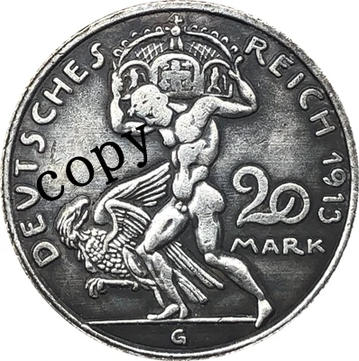 

German 1913 20 Mark coin copy 22.5MM
