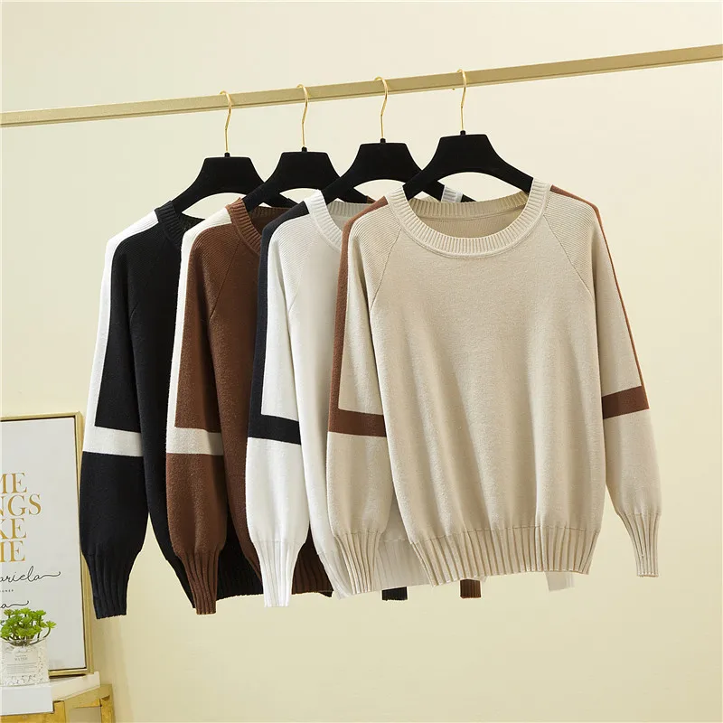 

Casual Sueter Pullover Autumn Winter Sweater Women O Neck Knitwear Loose Knit Tops Female Long Sleeve Ropa Mujer Invierno 2021