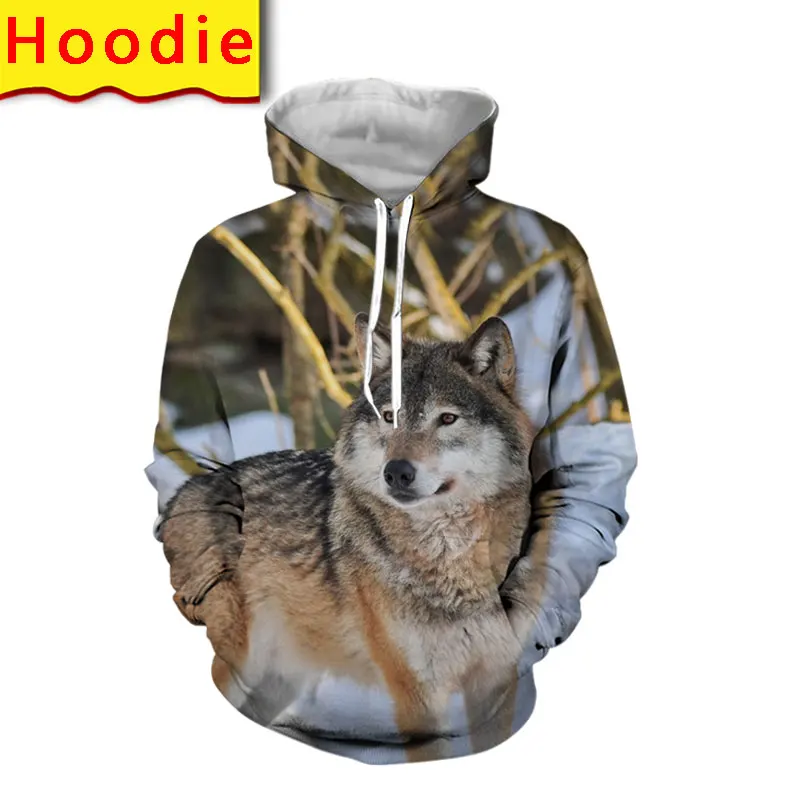

LIASOSO Hoodies Men Women Sweatshirt 3d Print Harajuku Funny Hoodie Streetwear Animal Wolfdog Graphics Clothes Lounge Wear