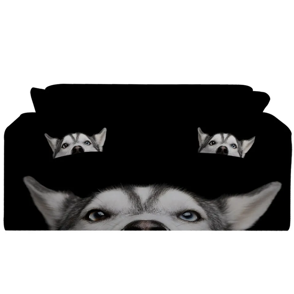 

Cute Dog Series 3D Digital Printing Elastic Universal Sofa Cover All-purpose Non-slip Sofa Cushion Cover Dust Proof Sofa Cover
