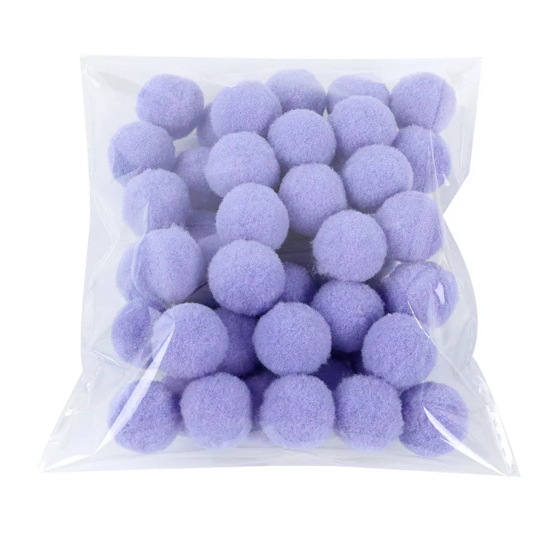 Violet 15 мм 100 шт DIY мягкий пушистый помпон шары для карт шапка одежда мешочек для украшений декоративный помпон новое украшение дома - Цвет: Violet