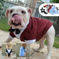 pet dog costume suit clothes apparel tuxedo breathable fashion for wedding party aug889