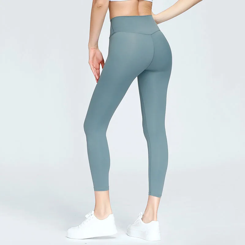 

Female Running Tights Push Up Leggings For Fitness High Waist Workout Tights Sport Woman Naked Feeling FabricTraining Yoga Pants