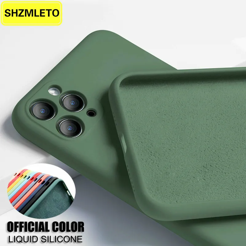 

Original Liquid Silicone Case For iPhone 13 12 Mini SE 2020 11 Pro XS MAX XR X Full Cover For iPhone 7 8 6 6S Plus SE2 Soft Case