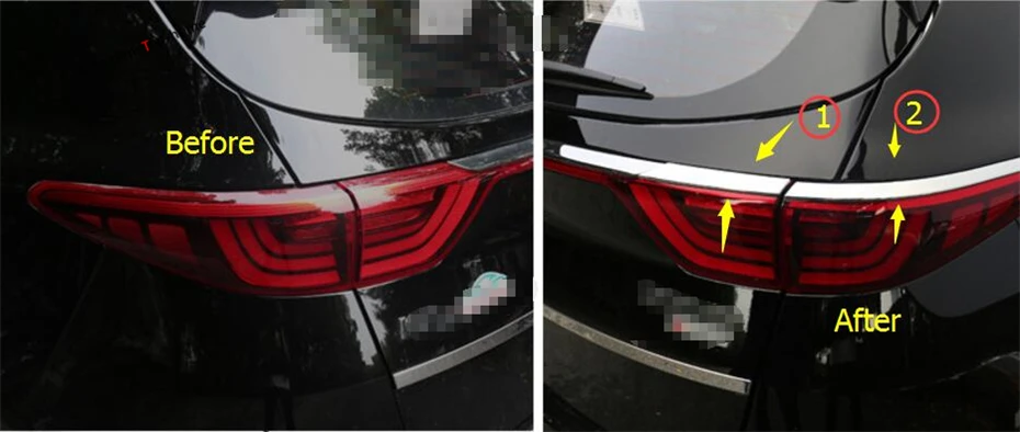 Наружная фара Yimaautotrims для KIA Sportage 2016 2017 2018 ABS задняя багажника крышка век и бровей