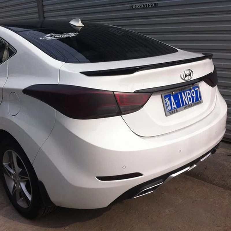 

For Hyundai Elantra Spoiler 2012 2013 2014 2015 Car Tail Wing Decoration ABS Plastic Unpainted Primer Rear Trunk Spoiler