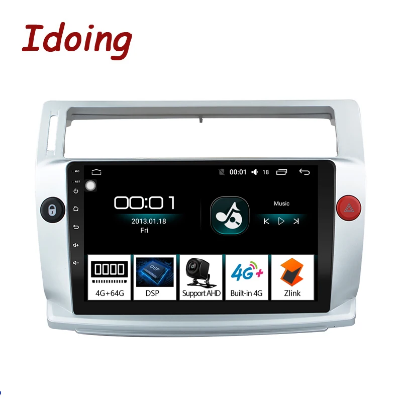 Автомагнитола Idoing для Citroen C4 4 + 64 ГБ 9 дюймов GPS без DVD|Автомагнитолы| |
