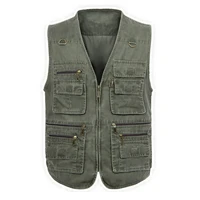 zogaa fishing vest male pockets men sleeveless jacket waistcoat work vests outdoors vest plus large size man vest winter 2021