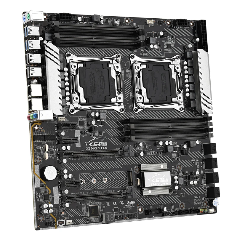 Verkauf X99 Dual F2 Desktop Board LGA 2011v3 V4 Und E5 2673 V3 Kombiniert M.2 Nvme Slot Unterstützt DDR4 Acht Kanal 256g Sata 3,0 USB 3,0