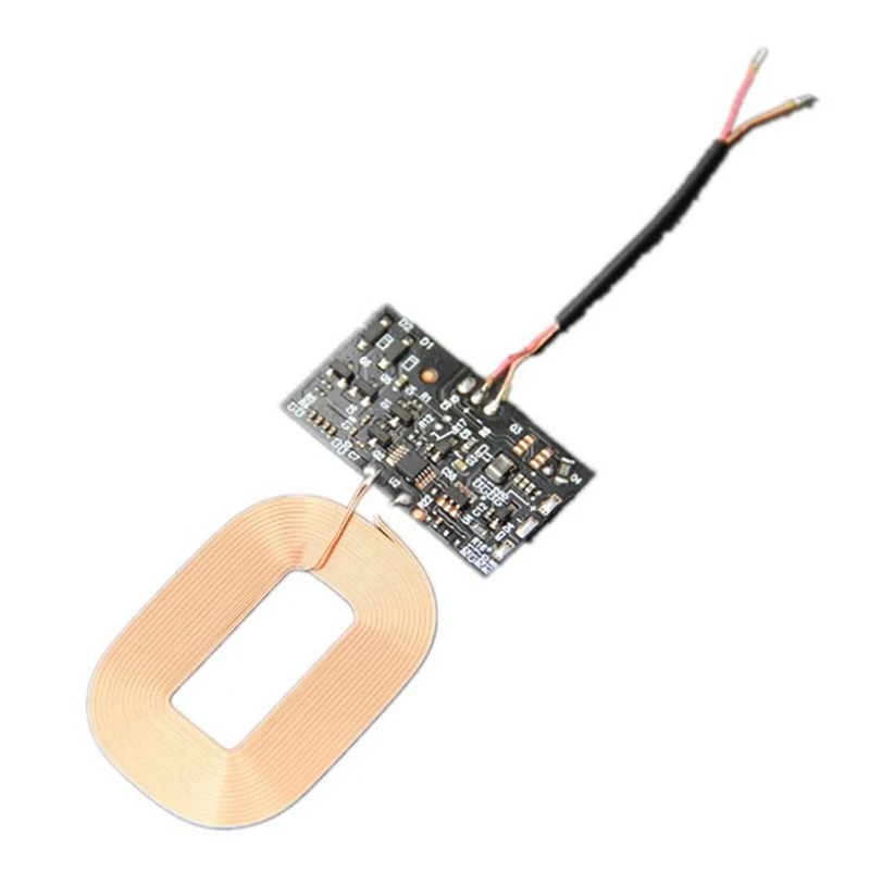 1pc qi wireless charger pcba circuit board receiver module coil diy charging 5v 1a qi wireless charger free global shipping