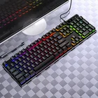 Клавиатура проводная игровая с RGB-подсветкой, 2020 клавиатура с защитой от фиктивных нажатий, синийкрасный переключатель, для игровых ноутбуков, ПК, русскаяанглийская раскладка