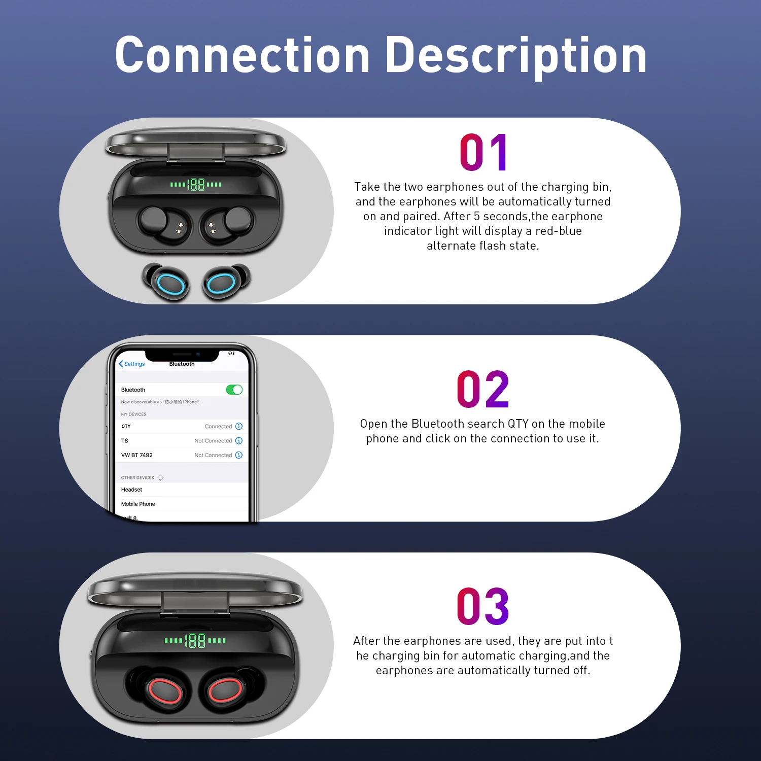 Беспроводные наушники вкладыши с сенсорным управлением Bluetooth 5 0|Наушники и