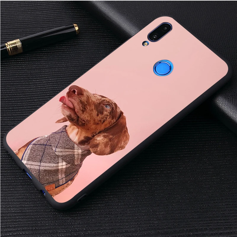 Черный силиконовый чехол для телефона honor 30 20 Pro 8 8X 9 10 Lite Mate с таксой | Мобильные