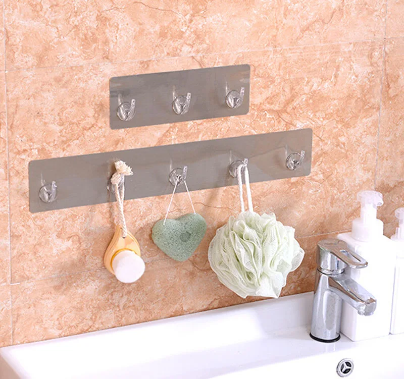

Strong paste hook kitchen bathroom wall hook wall surface free punching hook home storage organizers